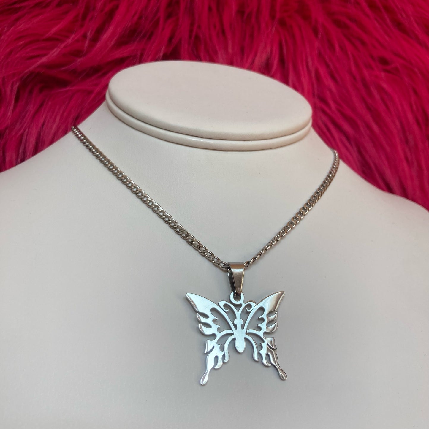 Large Butterfly Chain Necklace