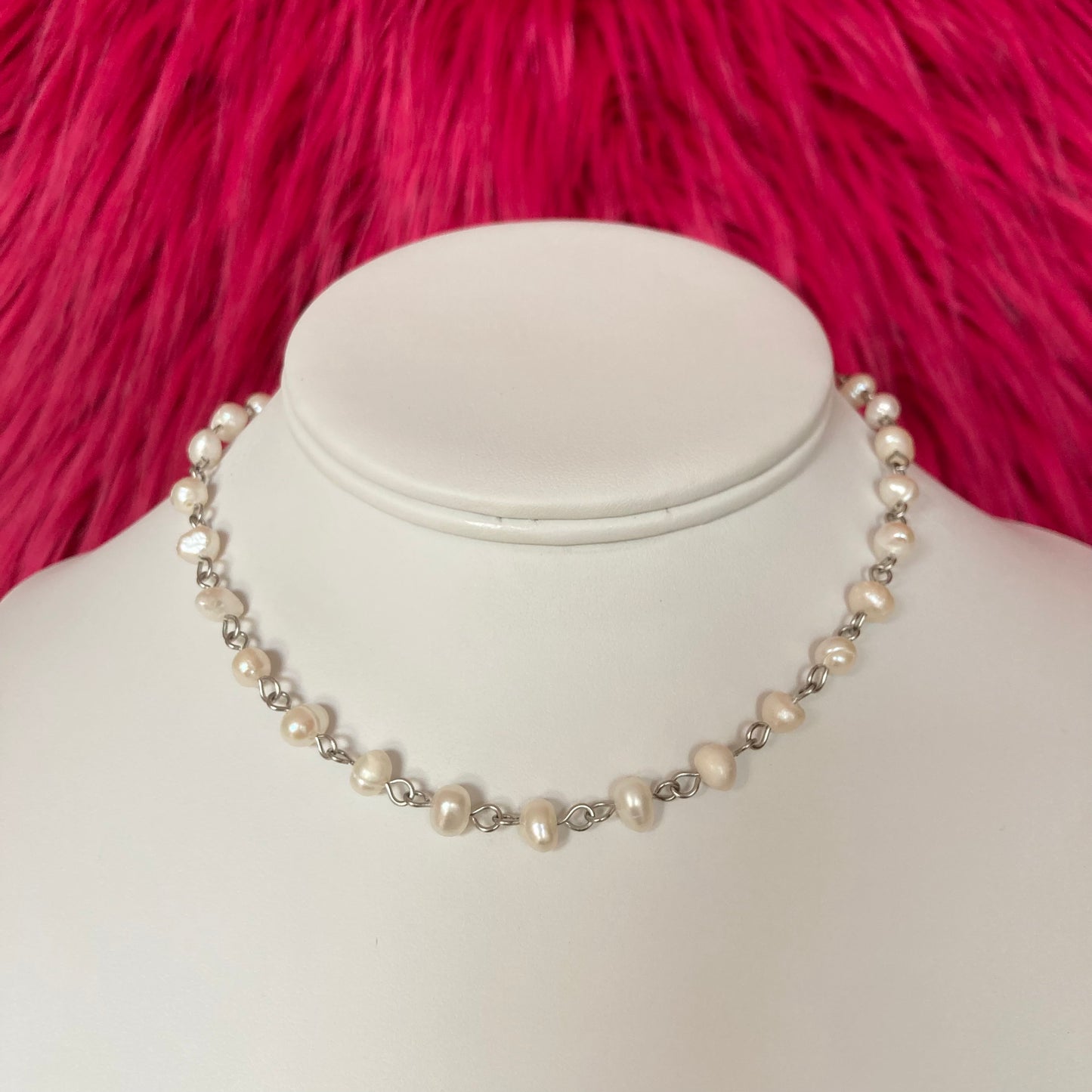Mini Freshwater Pearl Chain Necklace
