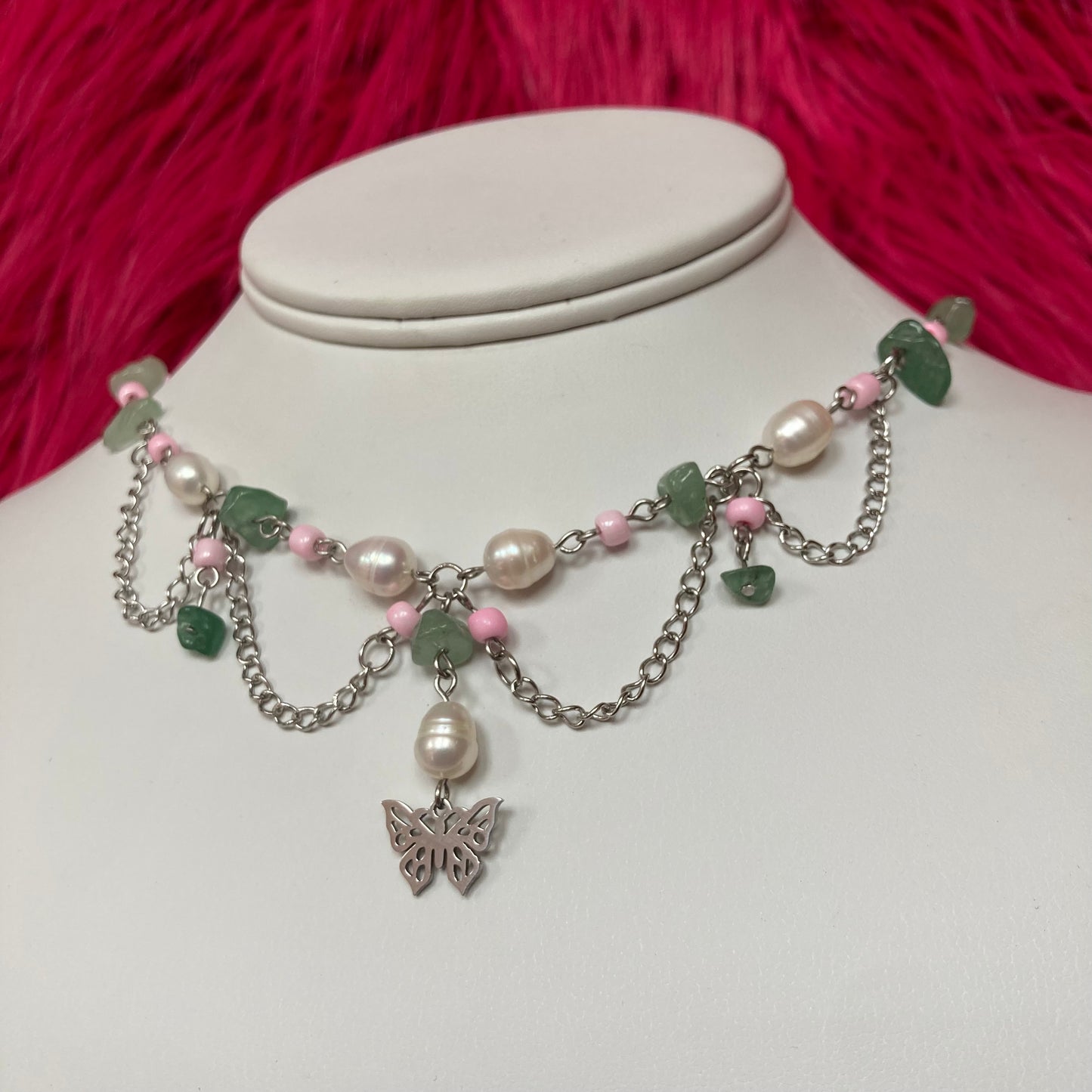 Floral Butterfly Princess Necklace