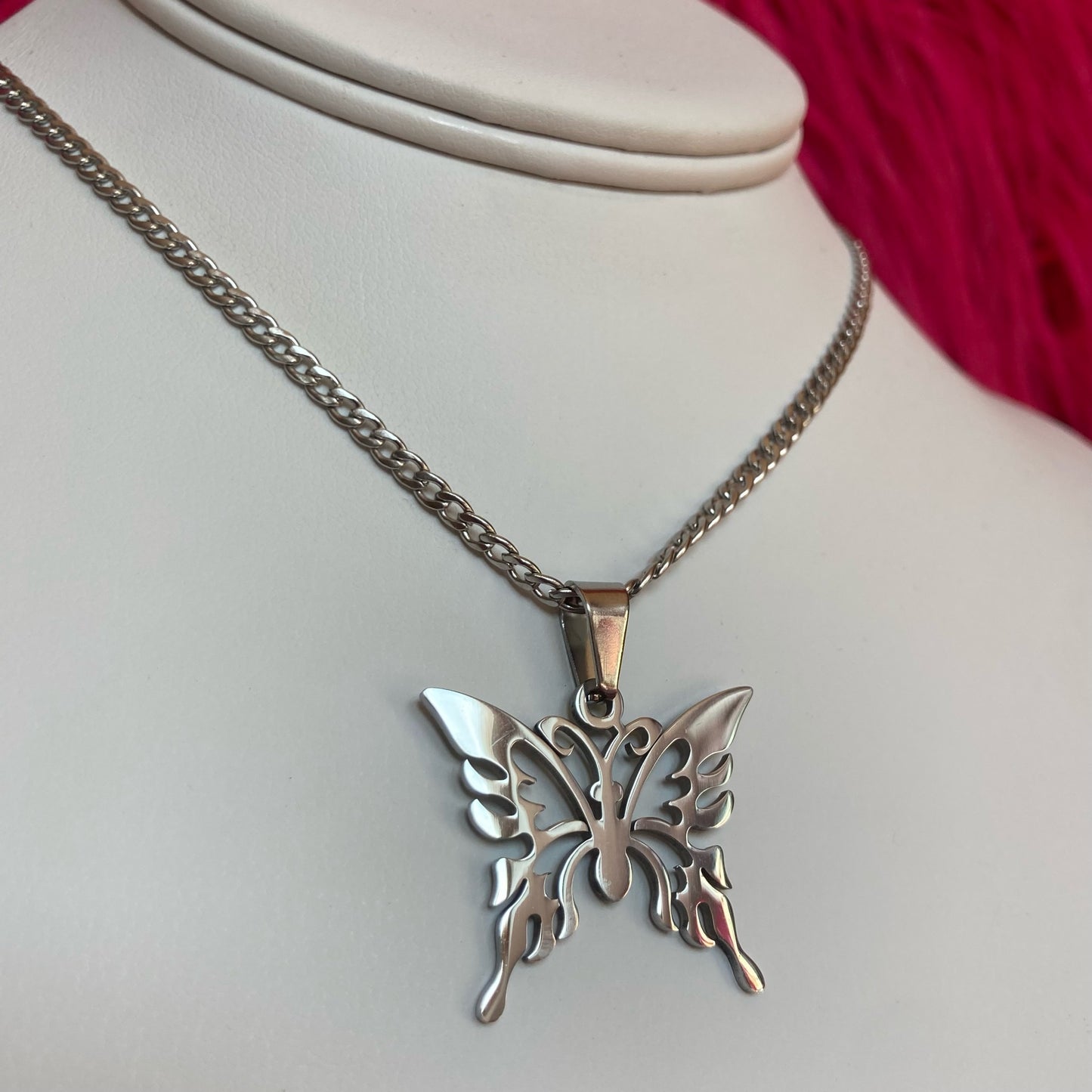 Large Butterfly Chain Necklace