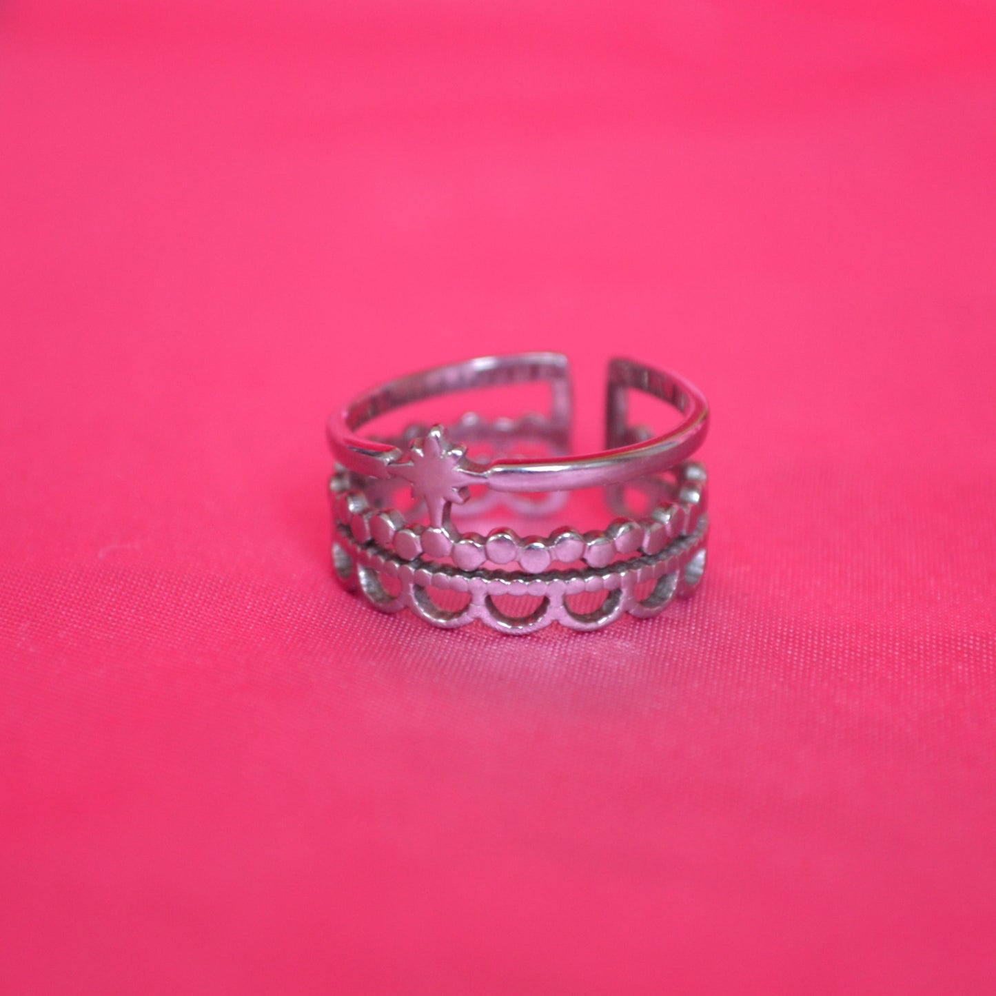 3 Tier Star Ajustable Ring