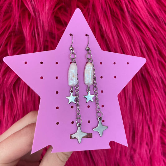 Shooting Star Keshi Pearl Clutter Earrings