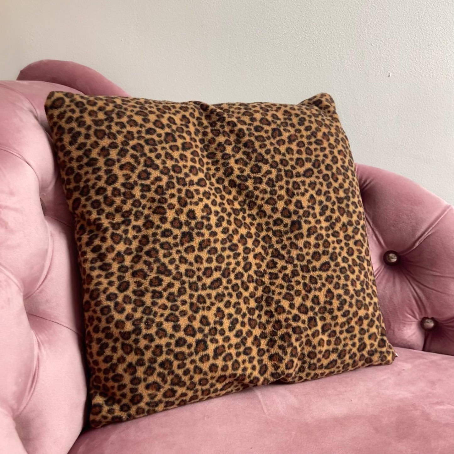 Small Leopard Print Polar Feece Pillow