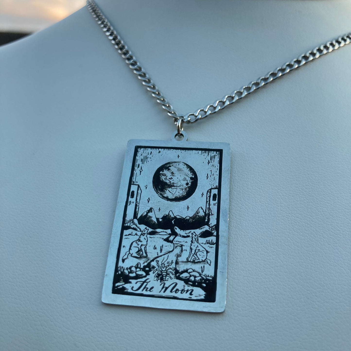 The Moon Tarot Card Necklace