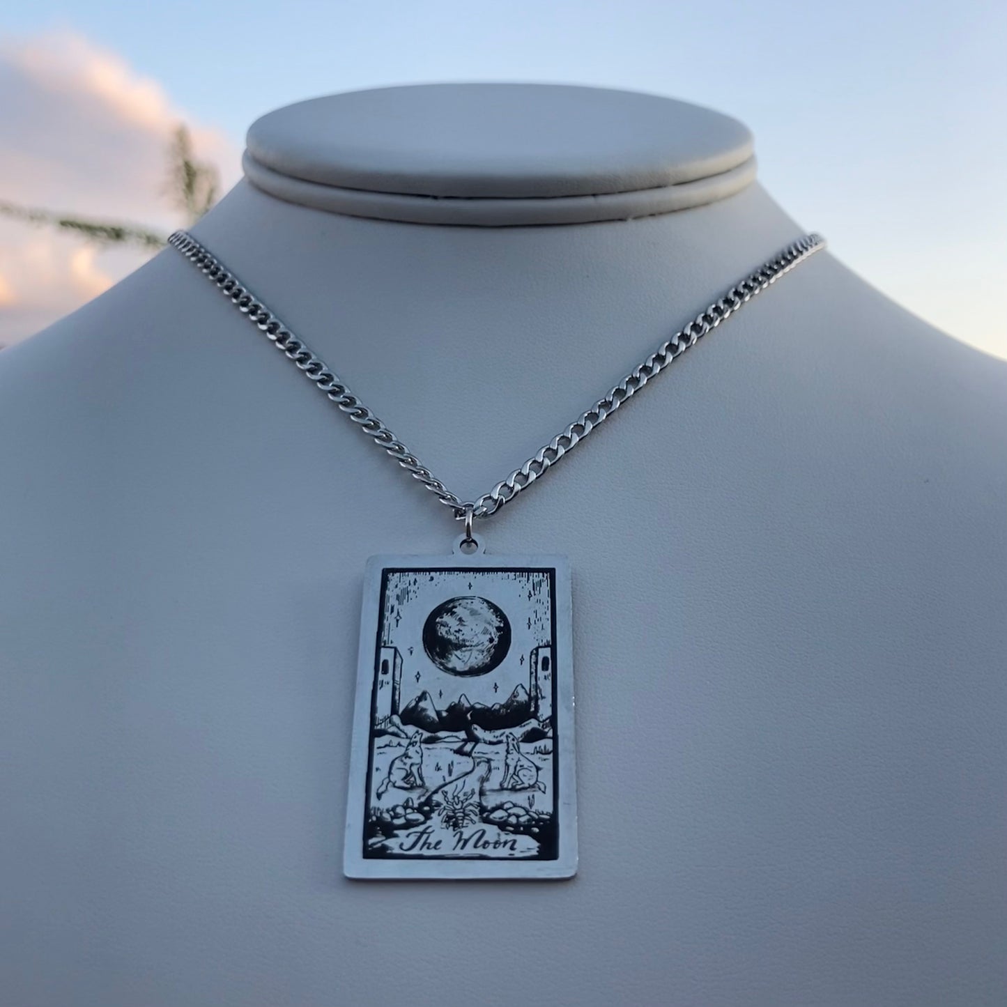 The Moon Tarot Card Necklace