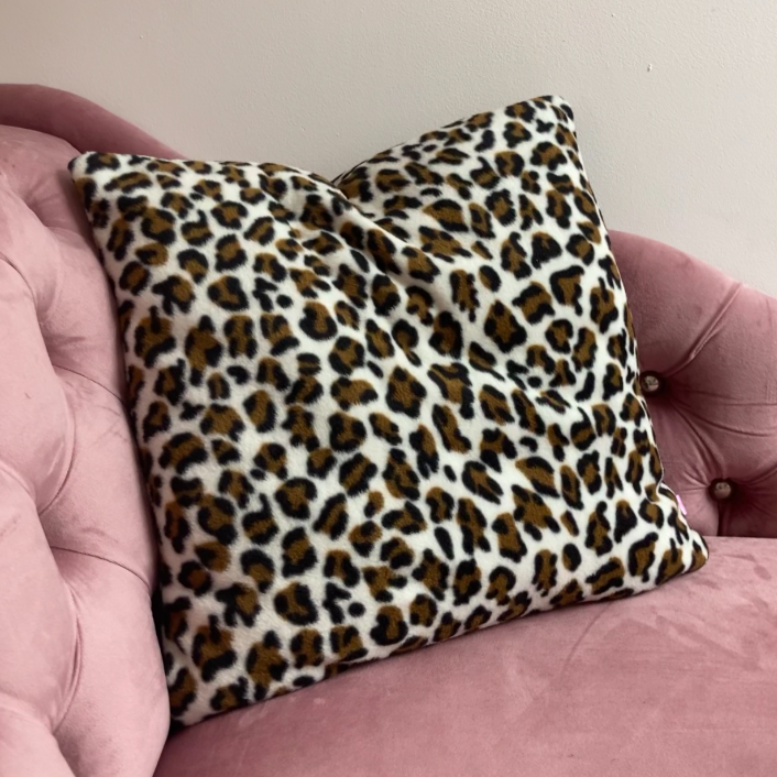 Snow Leopard Print Polar Feece Pillow
