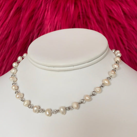 Mini Freshwater Pearl Chain Necklace