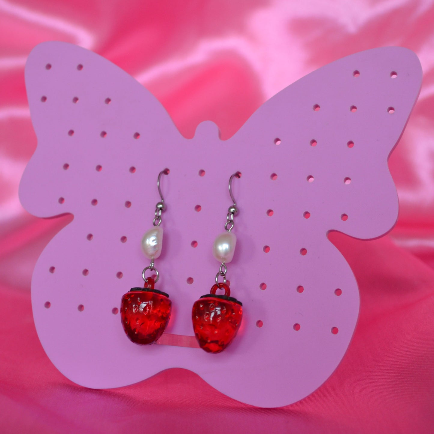 Strawberry Freshwater Pearl Earrings